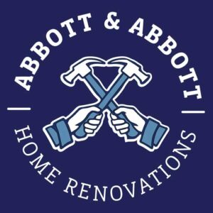 Abbott & Abbott Home Renovations Logo of two hands holding crossed hammers.